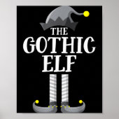 Gothic Black Elf Matching Family Group Christmas P Poster (Voorkant)
