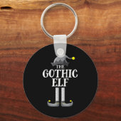Gothic Black Elf Matching Family Group Christmas P Sleutelhanger (Voorkant)