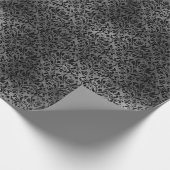 Gothic Black en Grey Grunge Damask Pattern Cadeaupapier (Hoek)