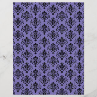 Gothic Black en Paars Damask-scrapbook