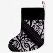 Gothic Black en White Kerstmis stoppen Kleine Kerstsok (Achterkant)
