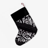 Gothic Black en White Kerstmis stoppen Kleine Kerstsok (Achterkant (Hangend))