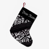 Gothic Black en White Kerstmis stoppen Kleine Kerstsok (Voorkant (Hangend))