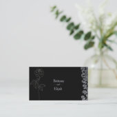 Gothic Black Floral Bachelorette Party Game Plaatskaartje (Staand voorkant)