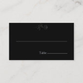 Gothic Black Floral Bachelorette Party Plaatskaartje (Achterkant)