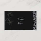 Gothic Black Floral Bachelorette Party Plaatskaartje (Voorkant)