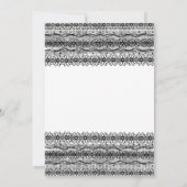 Gothic Black Floral Lace Wedding Invitations Kaart (Achterkant)