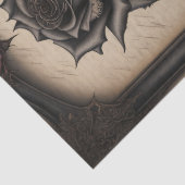 Gothic Black Flower Decoupage paper Tissuepapier (Detail)
