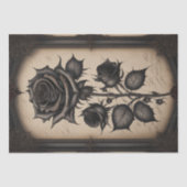Gothic Black Flower Decoupage paper Tissuepapier (Voorkant)