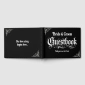 Gothic Black Gastboek Gepersonaliseerde namen en t Gastenboek (Volledig)