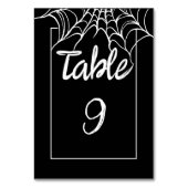 Gothic Black Griezeldiner Huwelijkstafel Kaart (Achterkant)