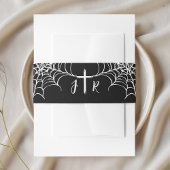 Gothic Black HalloWedding Uitnodiging buikbanden Uitnodigingen Wikkel