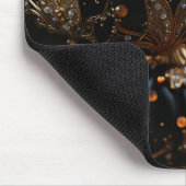 GOTHIC BLACK HALLOWEEN POMPOENEN MET GOUDEN BLADER MUISMAT (Hoek)