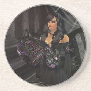 Gothic Black Heart Onderzetter