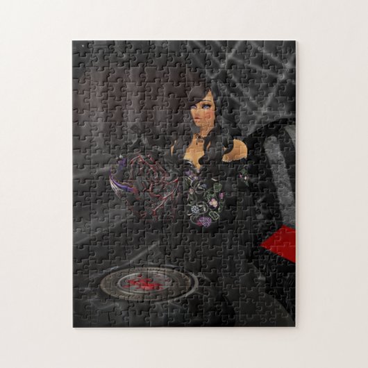 Gothic Black Heart Puzzel (Verticaal)