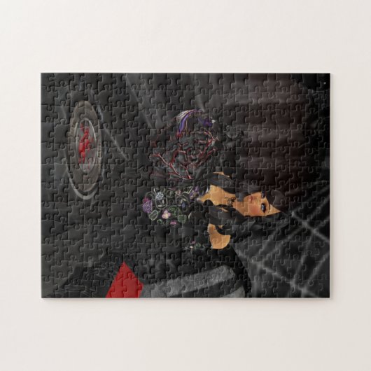 Gothic Black Heart Puzzel Legpuzzel (Horizontaal)