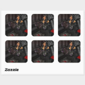 Gothic Black Heart Stickers (Vel)