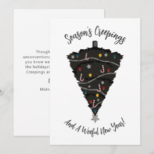 Gothic Black kerstboomvakantie Kaart