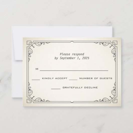 Gothic Black Lace Blood Red Bone RSVP Card Kaartje (Achterkant)