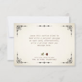 Gothic Black Lace Blood Red Rose Bedankkaart (Achterkant)