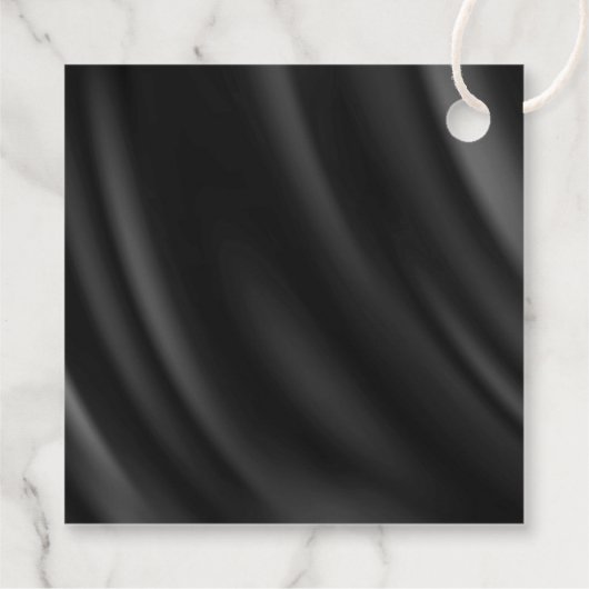 Gothic Black Lace & Satin Wedding ID866 Bedankjes Labels (Achterkant)