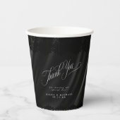 Gothic Black Lace & Satin Wedding ID866 Papieren Bekers