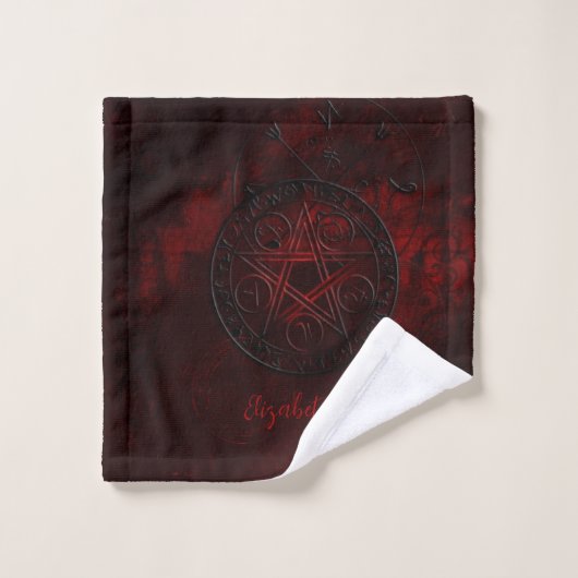 Gothic Black Magic Seals Bad Handdoek (Wasdoekje)