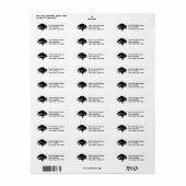 Gothic Black Oak Tree Silhouette Fine Art Drawing Etiket (Full Sheet)
