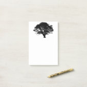 Gothic Black Oak Tree Silhouette Fine Art Drawing Post-it® Notes (Op bureau)