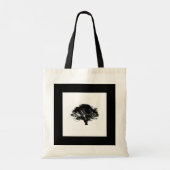 Gothic Black Oak Tree Silhouette Fine Art Drawing Tote Bag (Achterkant)