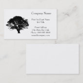 Gothic Black Oak Tree Silhouette Fine Art Drawing Visitekaartje (Voorkant / Achterkant)