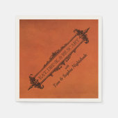 Gothic Black & Oranje | Eet-Drink en wees eng Servetten (Voorkant)