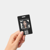 Gothic Black Pentacle Employee Badge (Handheld)