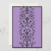 Gothic Black Purple Medieval Until Death Wedding Kaart (Achterkant)