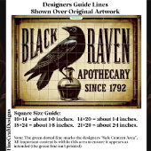 Gothic Black Raven Apotheek Bord FP9T Decoupage Tissuepapier