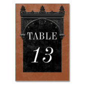 Gothic Black Raven & Black Arch Rust Wedding Kaart (Achterkant)