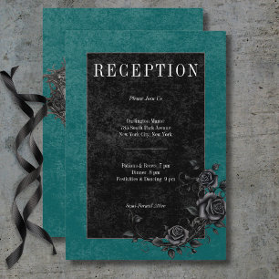 Gothic Black Raven & Black Rozen Blauwgroen recept Informatiekaartje