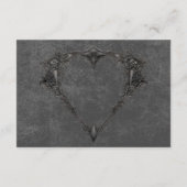 Gothic Black Raven & Black Rozen Bruiloft Details Informatiekaartje (Achterkant)