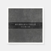 Gothic Black Raven & Black Rozen Bruiloft Servet (Voorkant)