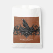 Gothic Black Raven & Black Rozen Roest Bruiloft Bedankzakje (Voorkant)