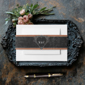 Gothic Black Raven & Black Rozen Roest Bruiloft Uitnodigingen Wikkel