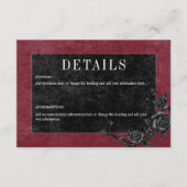 Gothic Black Raven & Black Rozen Wijndetails Informatiekaartje (Voorkant)