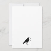 Gothic Black Raven Halloween Party Kaart (Achterkant)