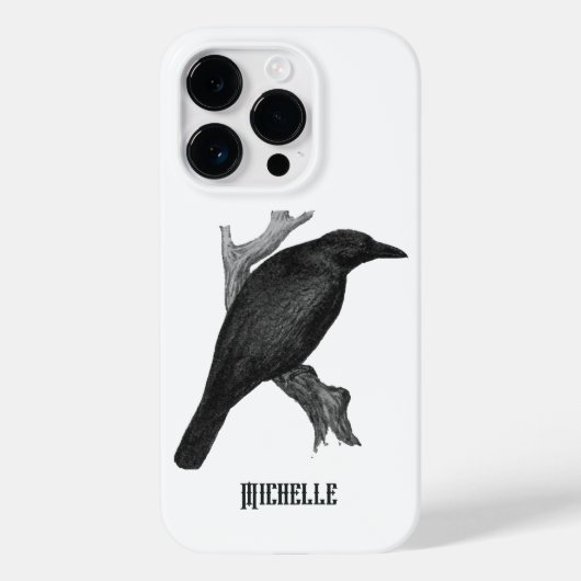 gothic Black Raven Hoesje-Mate iPhone Case (Achterkant)