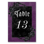 Gothic Black Raven & Rozen Paarse bruiloft Kaart (Voorkant)