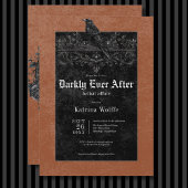 Gothic Black Raven & Rozen Rust Vrijgezellenfeest Kaart