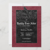 Gothic Black Raven & Rozen Wijn Vrijgezellenfeest Kaart (Voorkant)