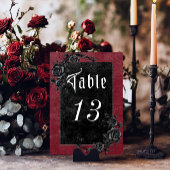 Gothic Black Raven & Rozen Wijnbruiloft Kaart