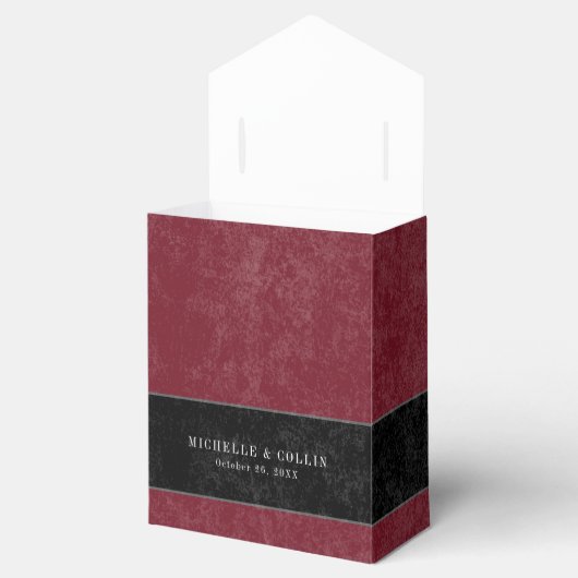 Gothic Black Raven & Zwarte Rozen Wijnbruiloft Bedankdoosjes (Geopend)