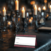 Gothic Black Raven & Zwarte Rozen Wijnbruiloft Plaatskaartje